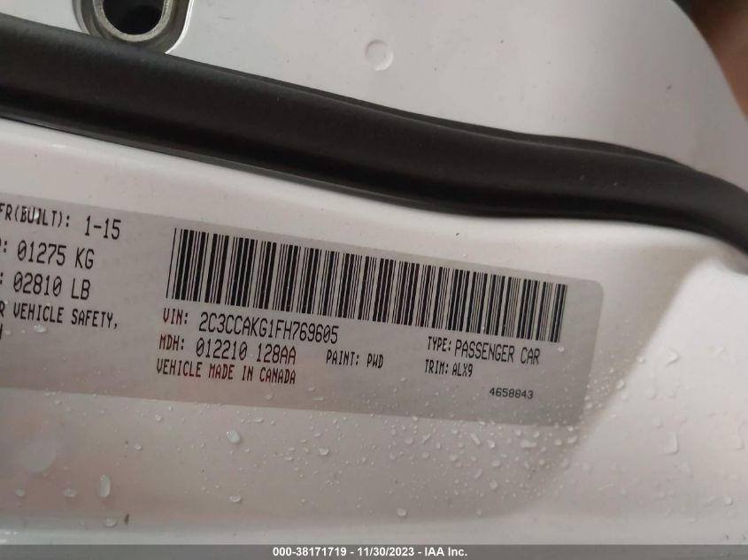 2015 CHRYSLER 300C 2C3CCAKG1FH769605