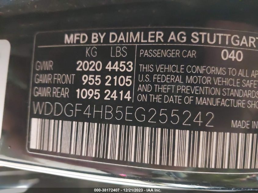 2014 MERCEDES-BENZ C 250 LUXURY/SPORT - WDDGF4HB5EG255242
