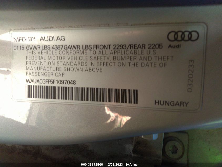 2015 AUDI A3 1.8T PREMIUM - WAUACGFF5F1097048