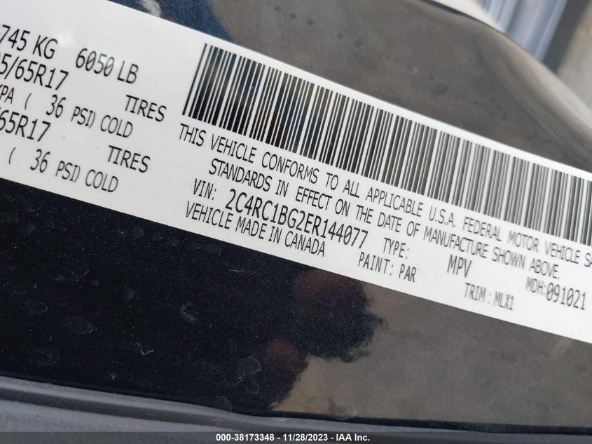 2014 CHRYSLER TOWN & COUNTRY TOURING - 2C4RC1BG2ER144077