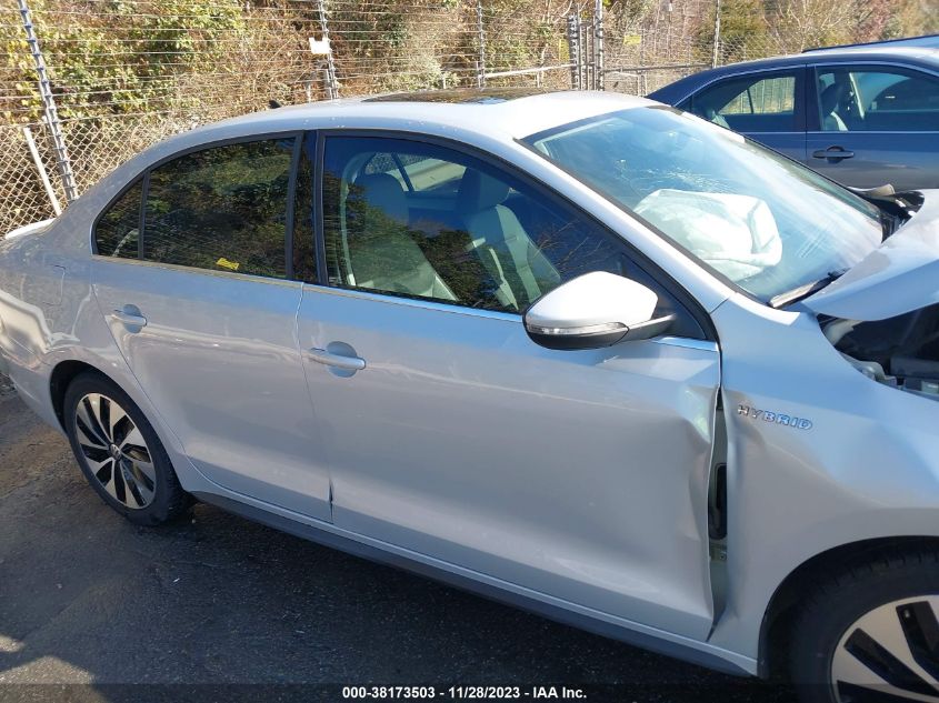 2013 VOLKSWAGEN JETTA HYBRID SEL PREMIUM 3VW637AJ6DM230935