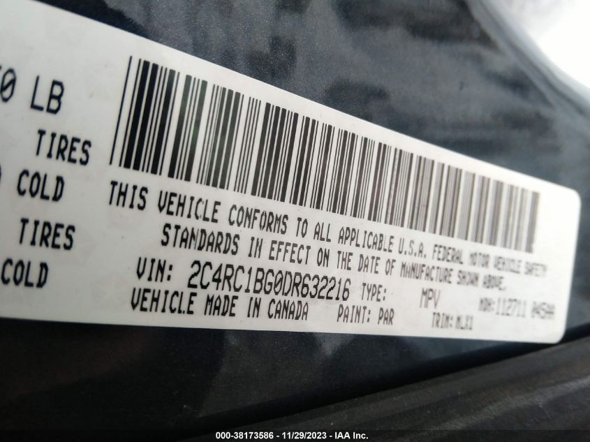 2013 CHRYSLER TOWN & COUNTRY TOURING - 2C4RC1BG0DR632216