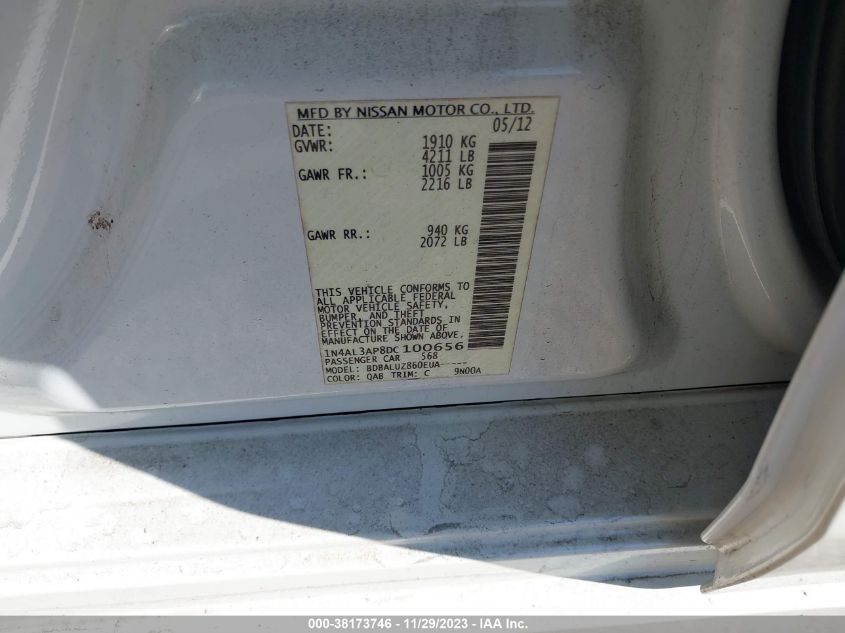 2013 NISSAN ALTIMA 2.5 SV - 1N4AL3AP8DC100656