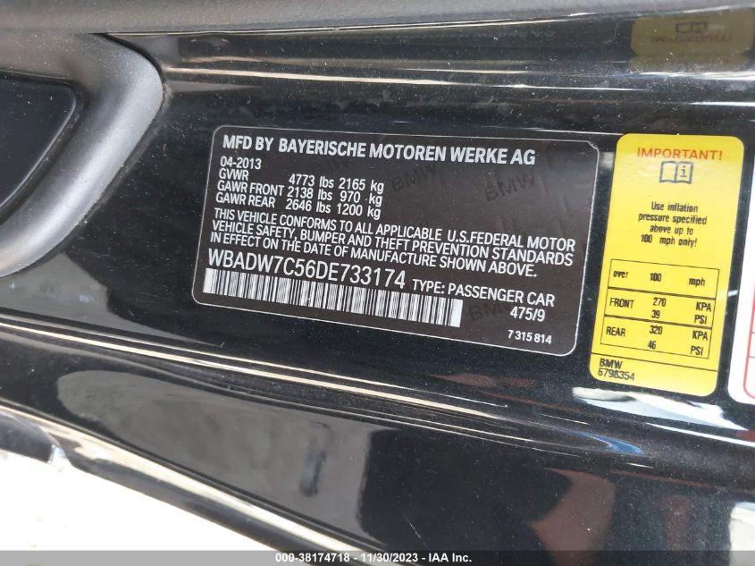 2013 BMW 328I - WBADW7C56DE733174