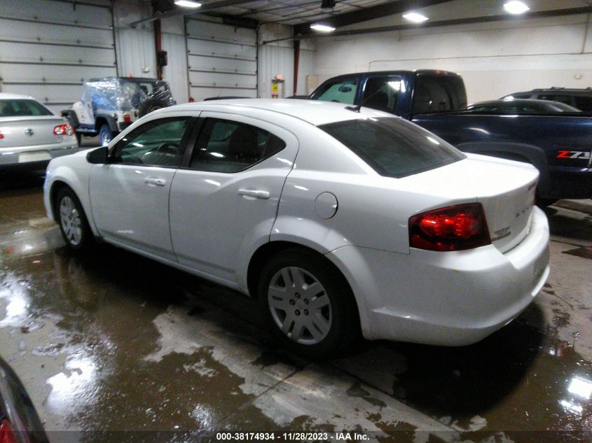 2013 DODGE AVENGER SE - 1C3CDZAB2DN631304