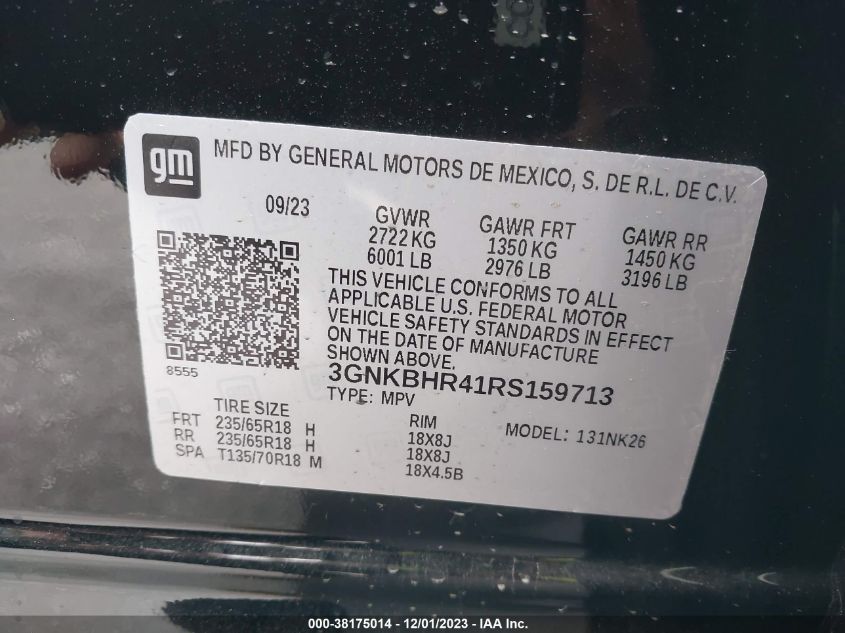 2024 CHEVROLET BLAZER AWD 2LT - 3GNKBHR41RS159713