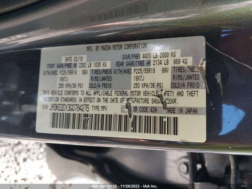 2016 MAZDA CX-5 GT - JM3KE2DY3G0784276