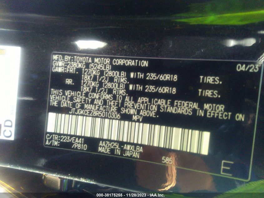 2024 LEXUS NX 350H PREMIUM JTJGKCEZ8R5010306