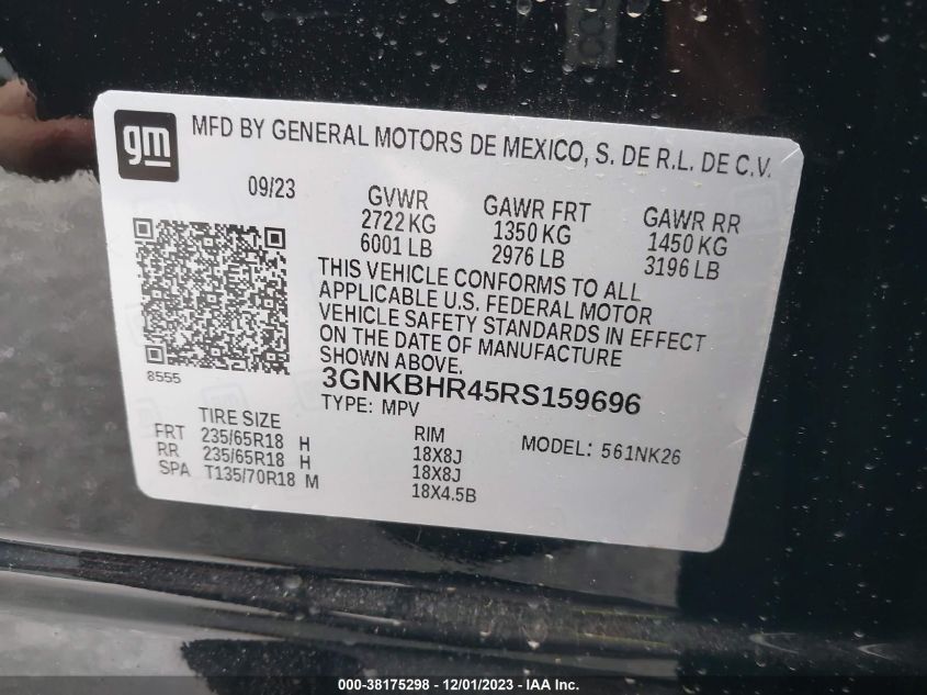 2024 CHEVROLET BLAZER AWD 2LT - 3GNKBHR45RS159696