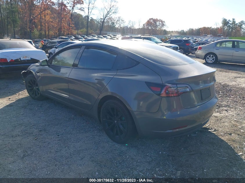 VIN 5YJ3E1EB9NF199833 2022 TESLA MODEL 3