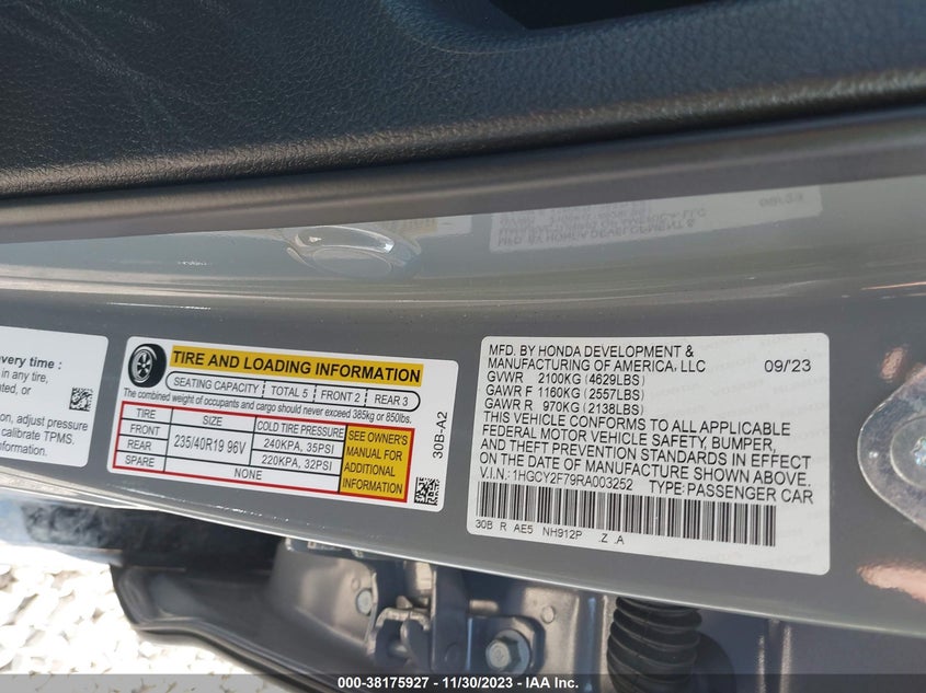 VIN 1HGCY2F79RA003252 2024 HONDA ACCORD HYBRID SPORT-L