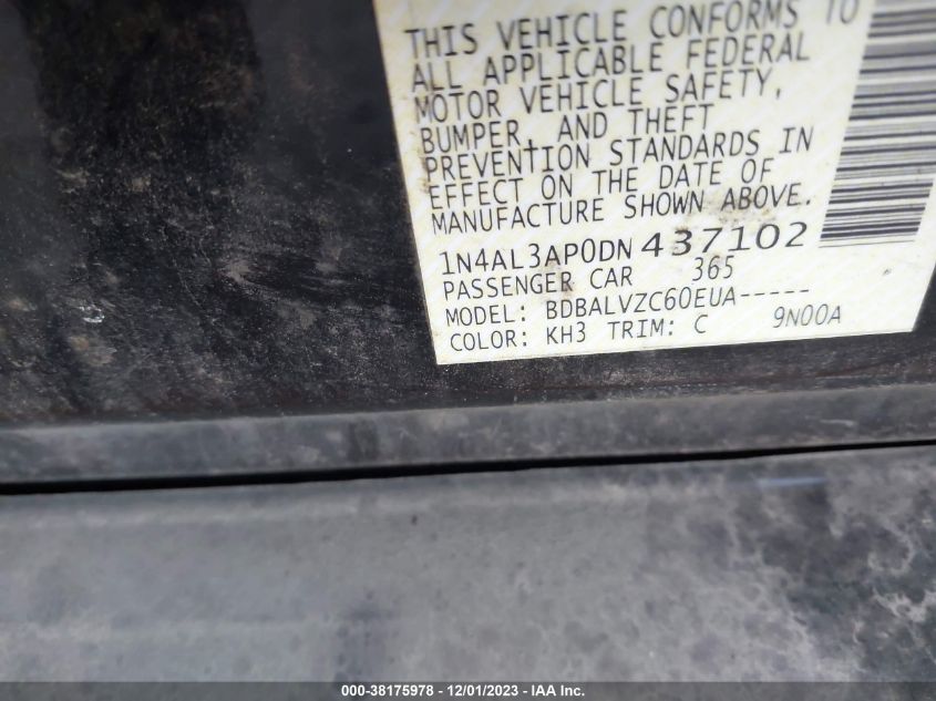 2013 NISSAN ALTIMA 2.5 SL - 1N4AL3AP0DN437102
