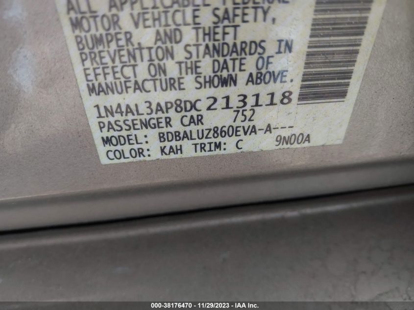 2013 NISSAN ALTIMA 2.5 SV - 1N4AL3AP8DC213118