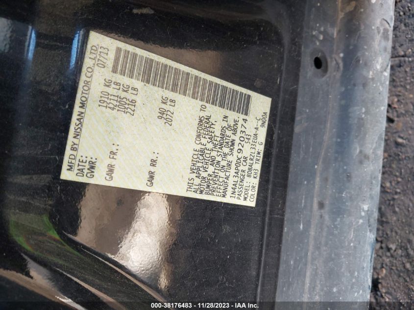 2013 NISSAN ALTIMA 2.5 S - 1N4AL3AP0DC920374