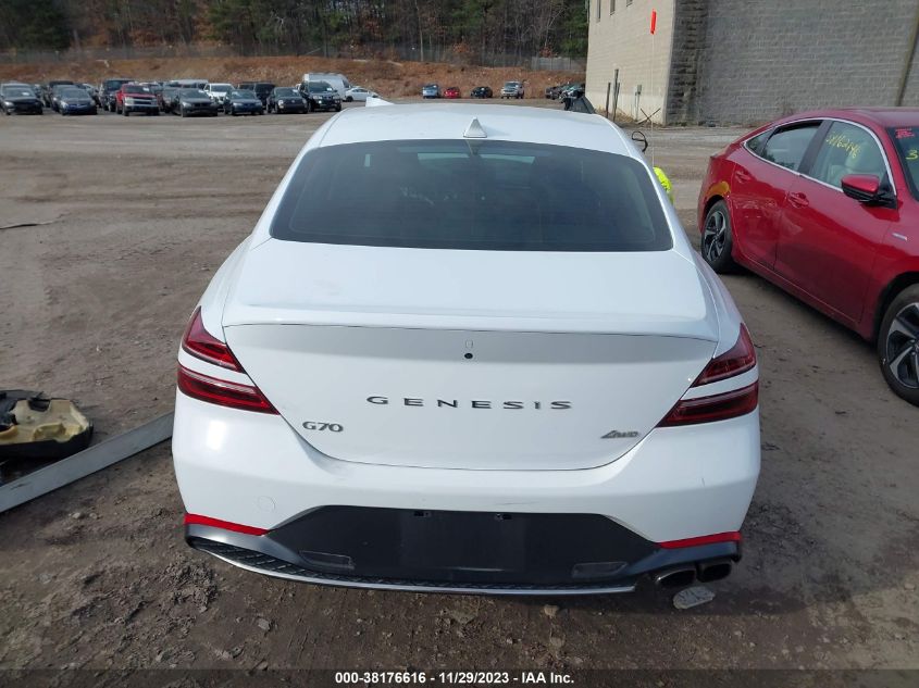 2022 GENESIS G70 2.0T AWD - KMTG34TA0NU103132