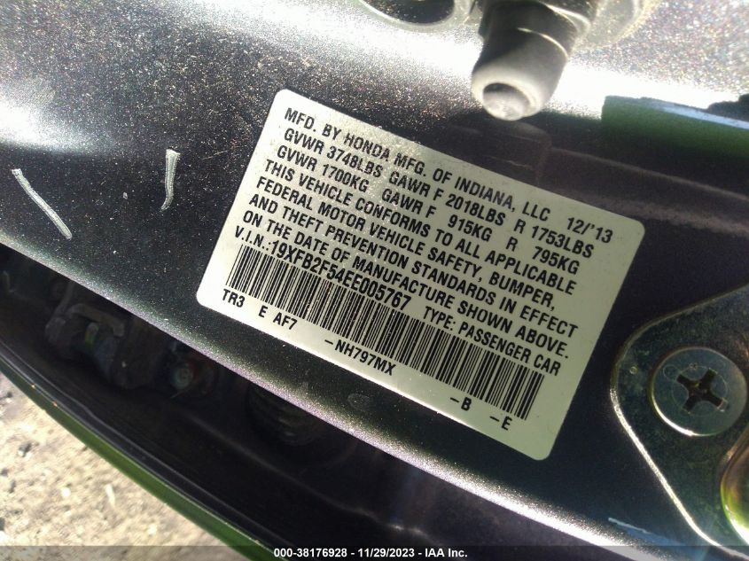 2014 HONDA CIVIC LX - 19XFB2F54EE005767