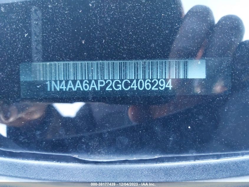 2016 NISSAN MAXIMA 3.5S/SV/SL/SR/PLAT - 1N4AA6AP2GC406294