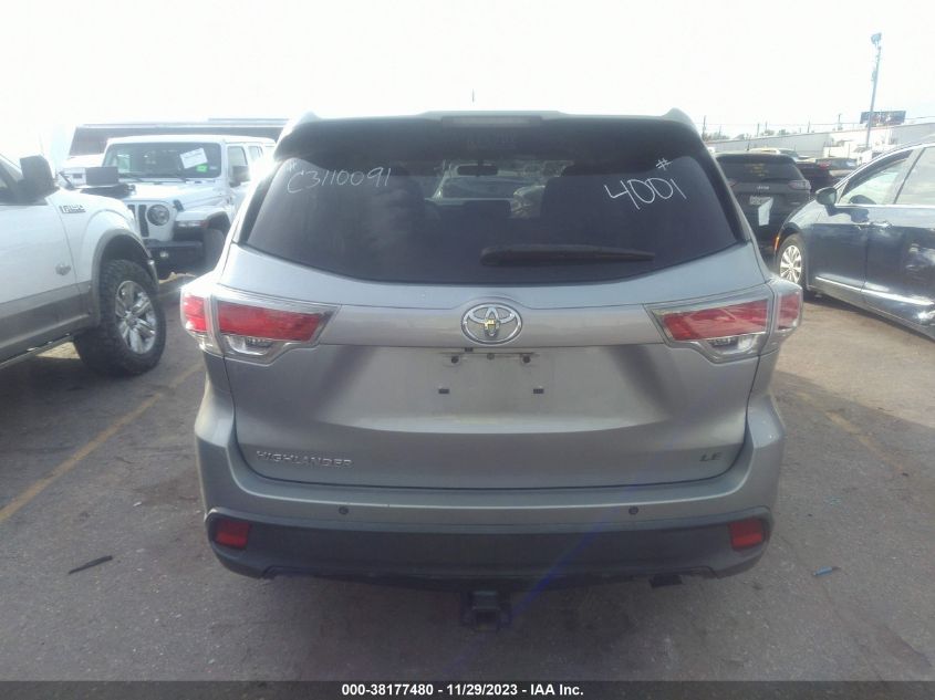 2015 TOYOTA HIGHLANDER LE - 5TDZARFHXFS014001