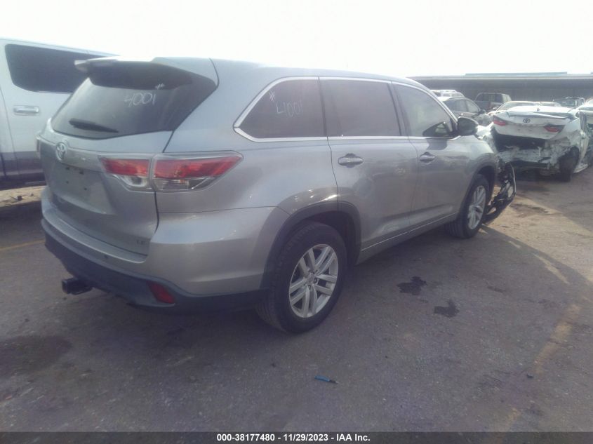 2015 TOYOTA HIGHLANDER LE - 5TDZARFHXFS014001