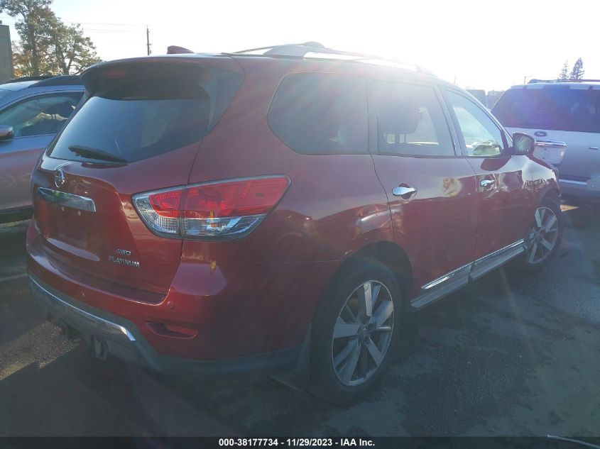 2013 NISSAN PATHFINDER PLATINUM - 5N1AR2MM4DC664238