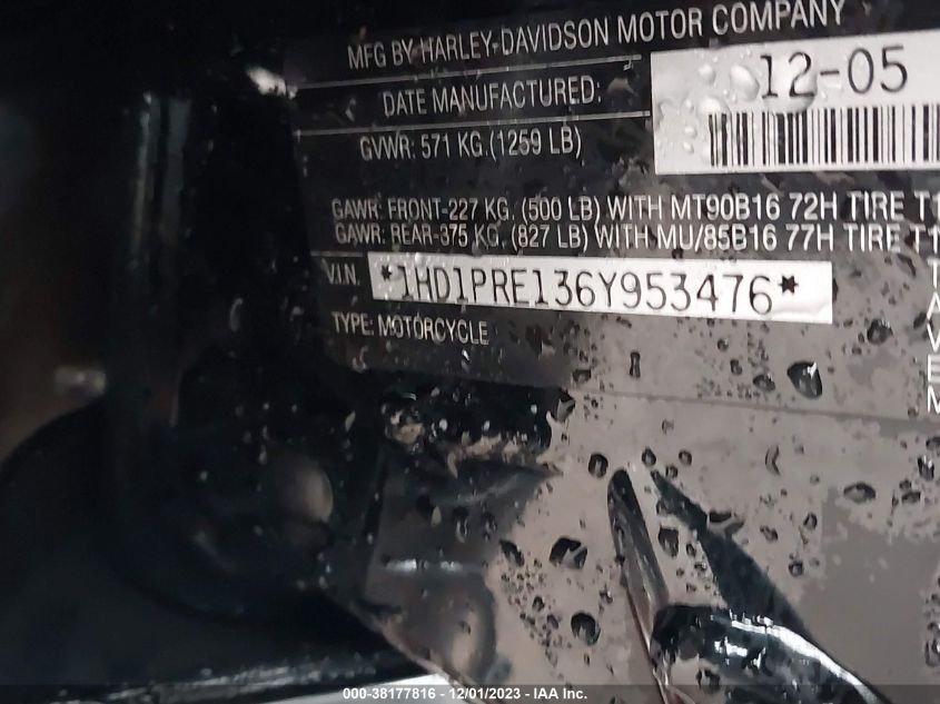 2006 HARLEY-DAVIDSON FLHTCUSE - 1HD1PRE136Y953476