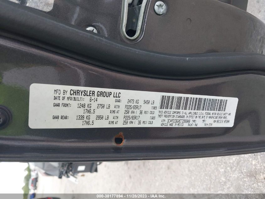 2014 DODGE JOURNEY SXT - 3C4PDCBG0ET296808