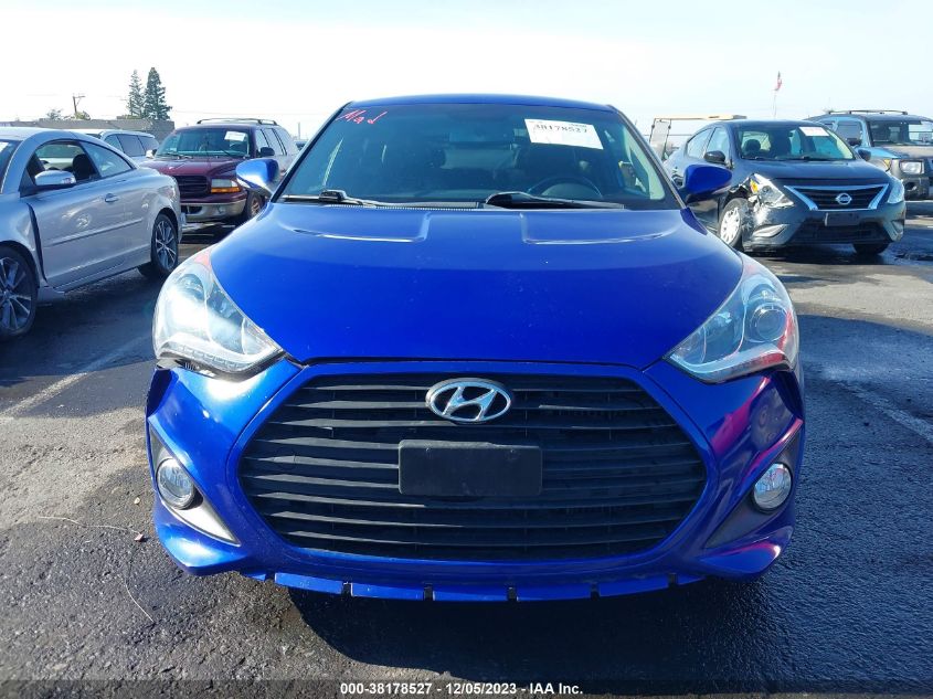 2014 HYUNDAI VELOSTER TURBO W/BLACK - KMHTC6AE8EU205823