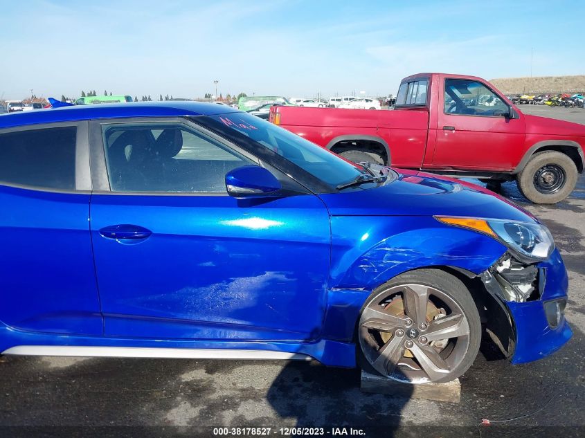 2014 HYUNDAI VELOSTER TURBO W/BLACK - KMHTC6AE8EU205823