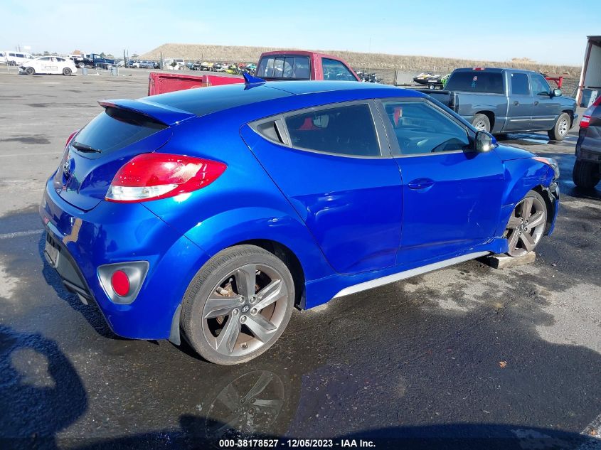 2014 HYUNDAI VELOSTER TURBO W/BLACK - KMHTC6AE8EU205823