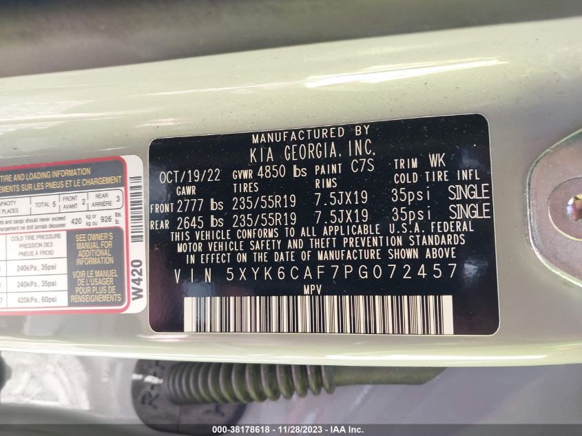 2023 KIA SPORTAGE X LINE - 5XYK6CAF7PG072457