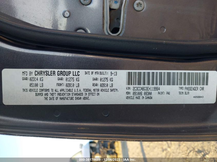 2014 CHRYSLER 300 300S - 2C3CCABG3EH119964