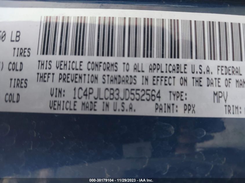2018 JEEP CHEROKEE LATITUDE FWD - 1C4PJLCB3JD552564