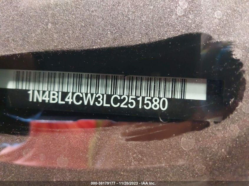 2020 NISSAN ALTIMA SR - 1N4BL4CW3LC251580