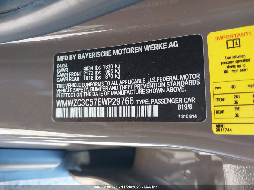2014 MINI COUNTRYMAN COOPER S - WMWZC3C57EWP29766