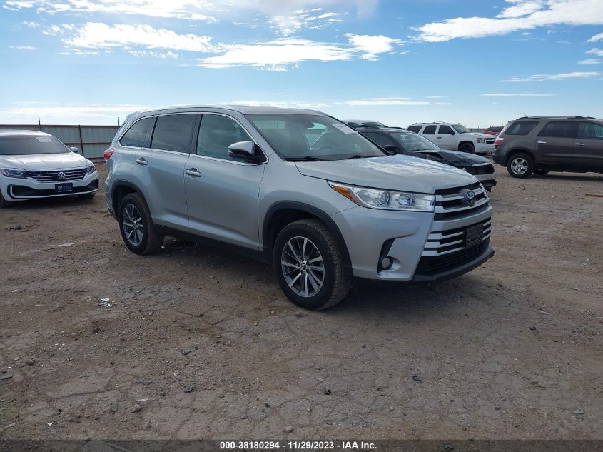 2019 TOYOTA HIGHLANDER XLE - 5TDKZRFH6KS553784