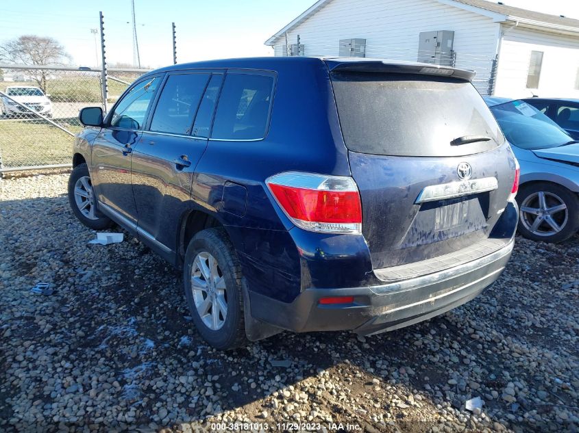 2013 TOYOTA HIGHLANDER PLUS/SE - 5TDBK3EH9DS241738