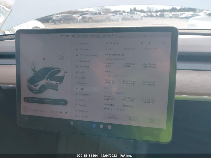 2022 TESLA MODEL Y - 7SAYGDEE4NF372169