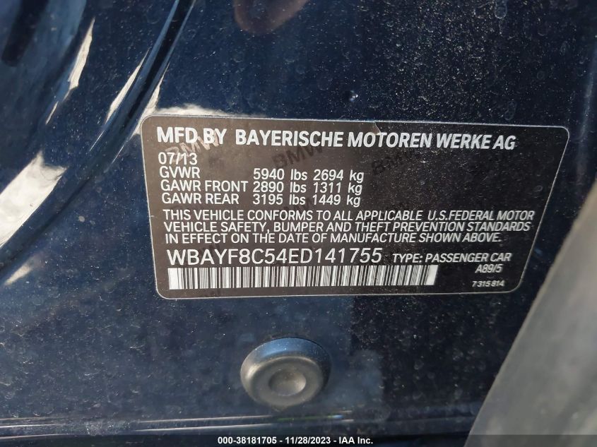 2014 BMW ALPINA B7 XDRIVE WBAYF8C54ED141755