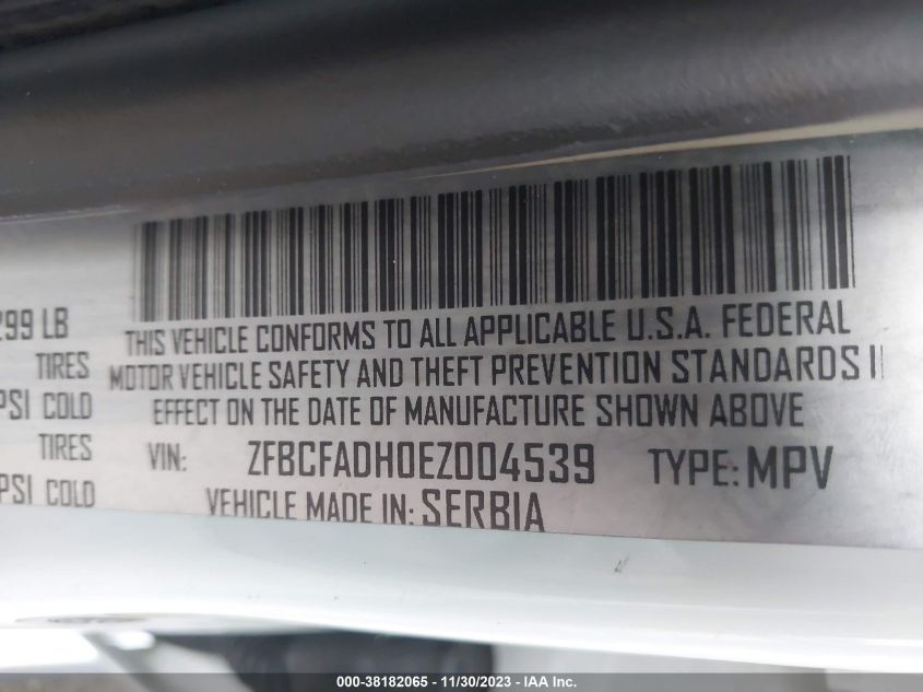 2014 FIAT 500L TREKKING - ZFBCFADH0EZ004539