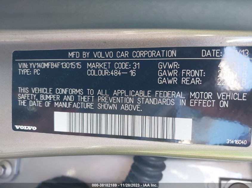 2015 VOLVO S60 T5 PREMIER - YV140MFB4F1301515