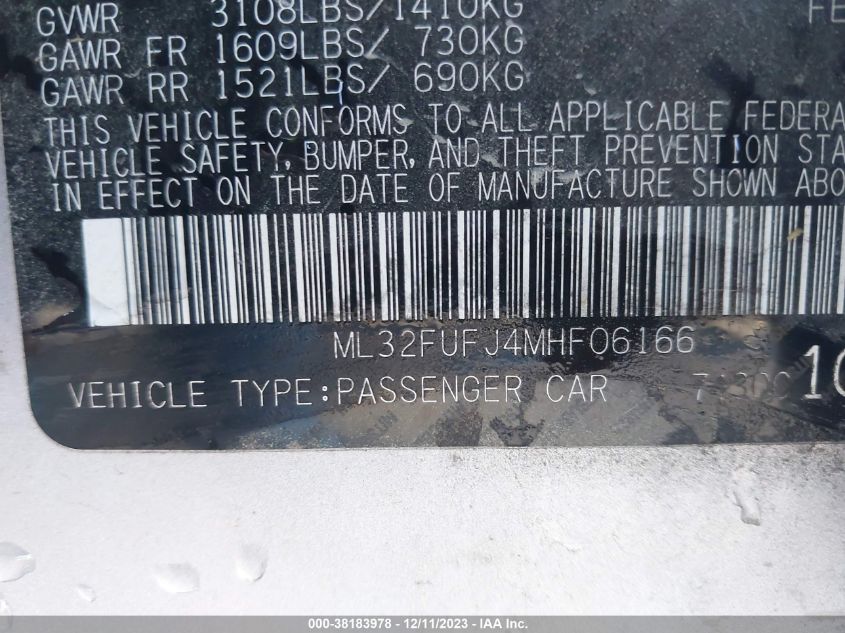 2021 MITSUBISHI MIRAGE G4 CARBONITE EDITION/ES/LE - ML32FUFJ4MHF06166