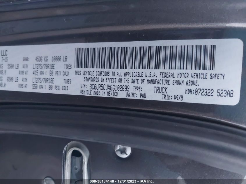 2016 RAM 2500 ST - 3C6UR5CJXGG102699