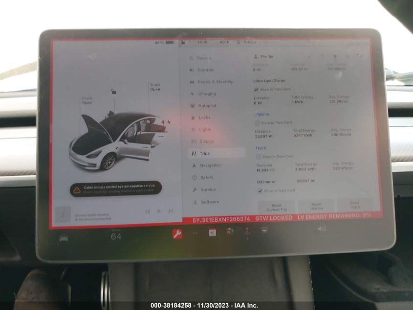 2022 TESLA MODEL 3 LONG RANGE DUAL MOTOR - 5YJ3E1EBXNF266374