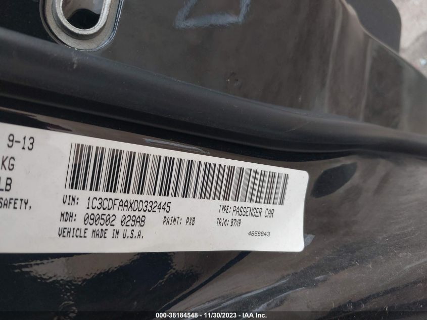 2013 DODGE DART SE/AERO - 1C3CDFAAXDD332445