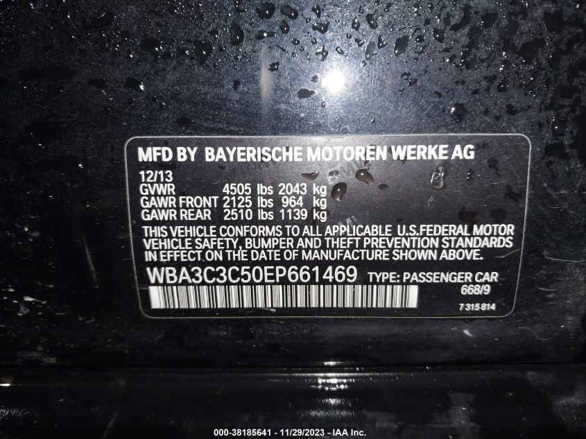 2014 BMW 320I XDRIVE - WBA3C3C50EP661469
