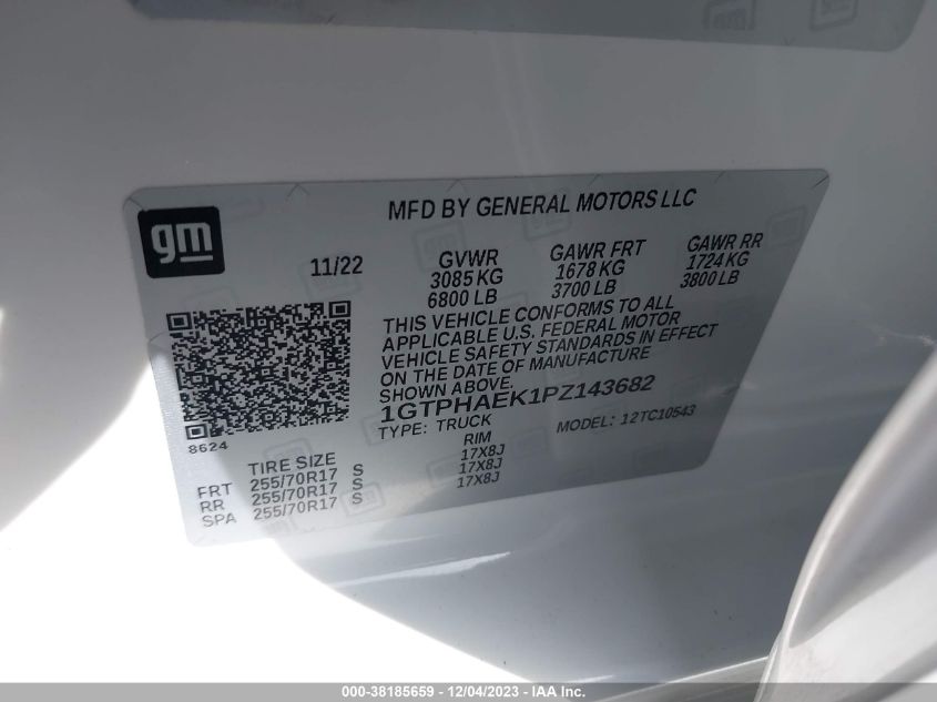 2023 GMC SIERRA 1500 2WD  SHORT BOX PRO - 1GTPHAEK1PZ143682