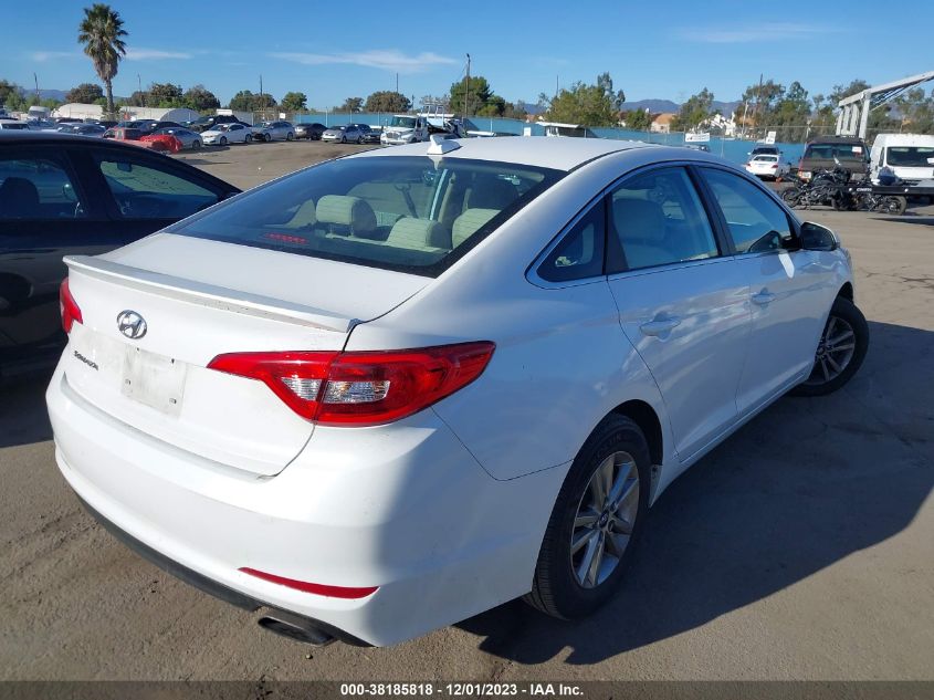 2015 HYUNDAI SONATA SE - 5NPE24AFXFH165463