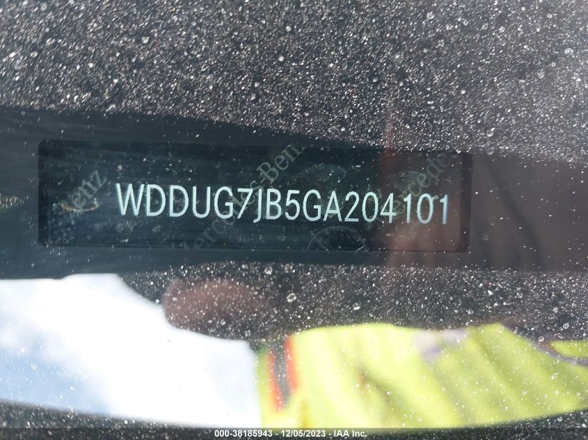 2016 MERCEDES-BENZ AMG S 63 4MATIC WDDUG7JB5GA204101