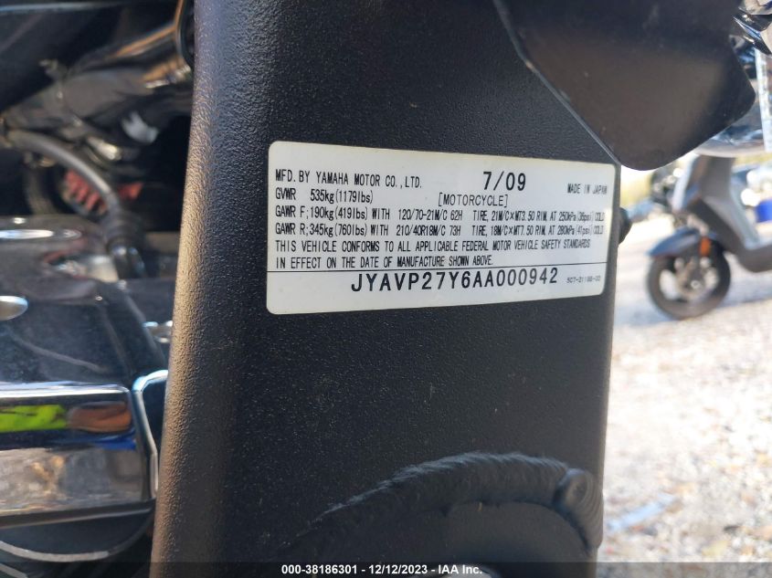 2010 YAMAHA XV1900 CU/C JYAVP27Y6AA000942