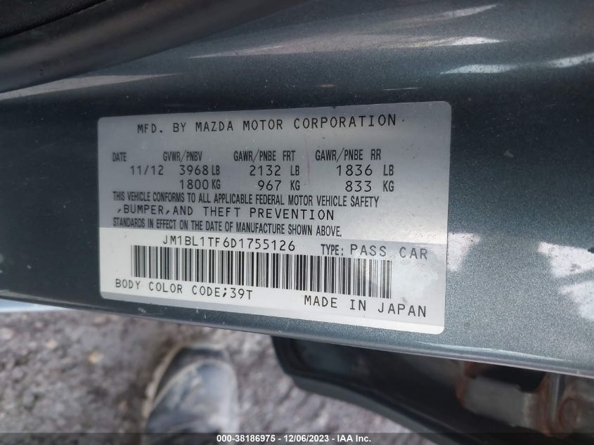 2013 MAZDA MAZDA3 I SV - JM1BL1TF6D1755126